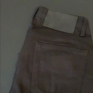 Men’s Naked and Famous black chino selvedge jeans
